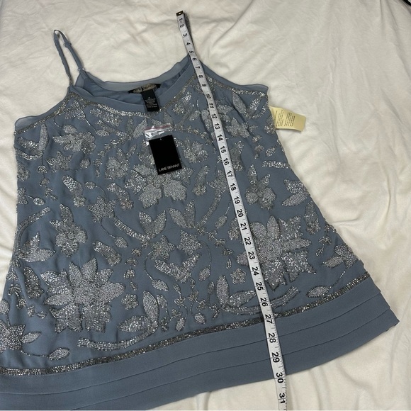 New NWT Lane Bryant Twinset Cardigan Tank Top Beaded Embellishment Blue 14 16 - Picture 15 of 16